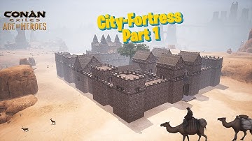 Conan Exiles, building City Fortress, Part 1 | Speed Build | Functional base for a New chapter