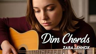 Dim Chords | Full Lyric Video 🎸 Soft Acoustic Pop – Late Night Lonely Vibes