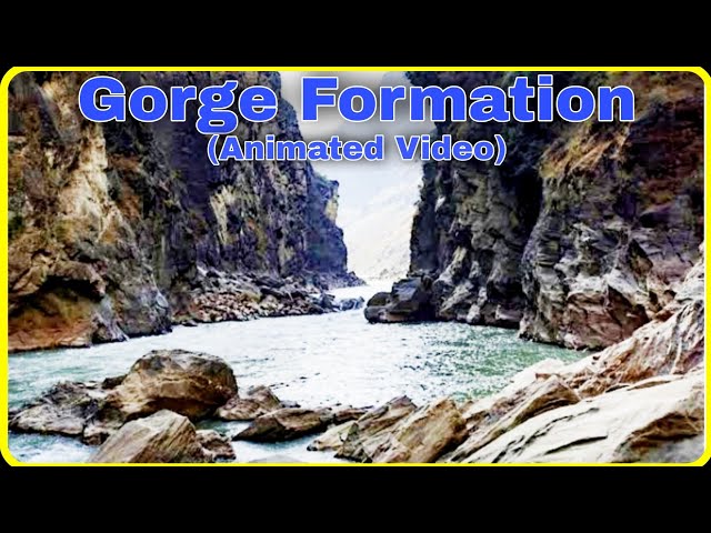 How Is A Gorge Formed ? ll Explain By Animation ll Geography class=