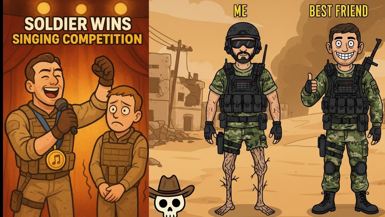 SOTL with my childhood's best friend. Soldier won a singing a competition. My legs were drying up.