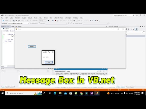 how to show message box in vb.net | simplest code for message box in visual basic.net