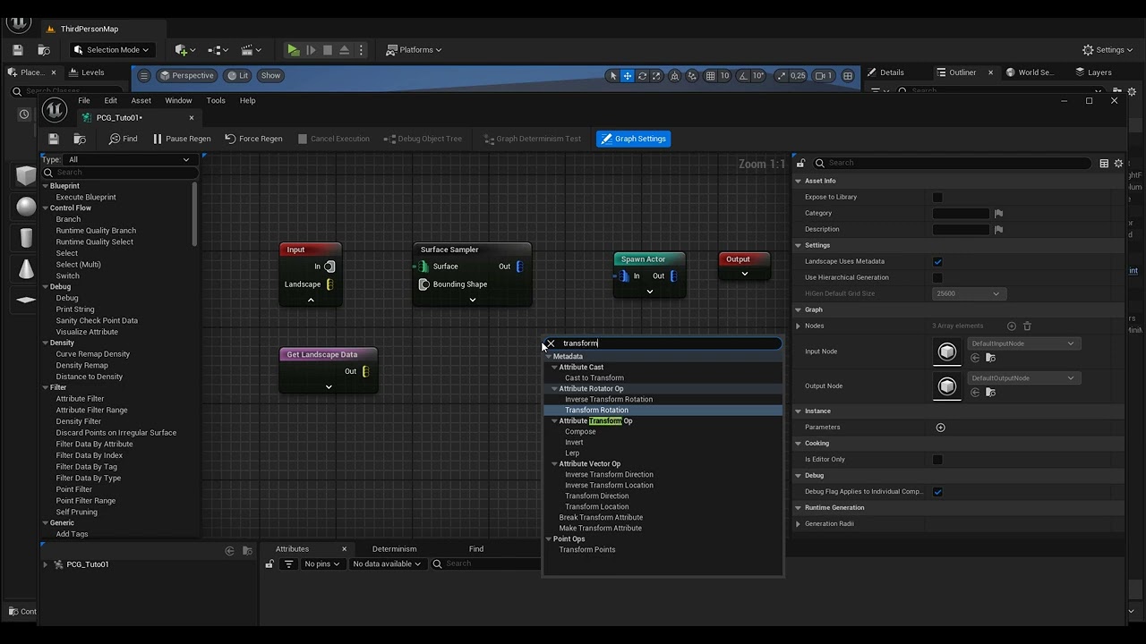 e-tribArt Formation 3D technical Art - cours base UE Unreal Engine Procedural content generation PCG