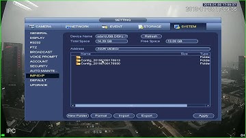 14 How to export or import the configuration files