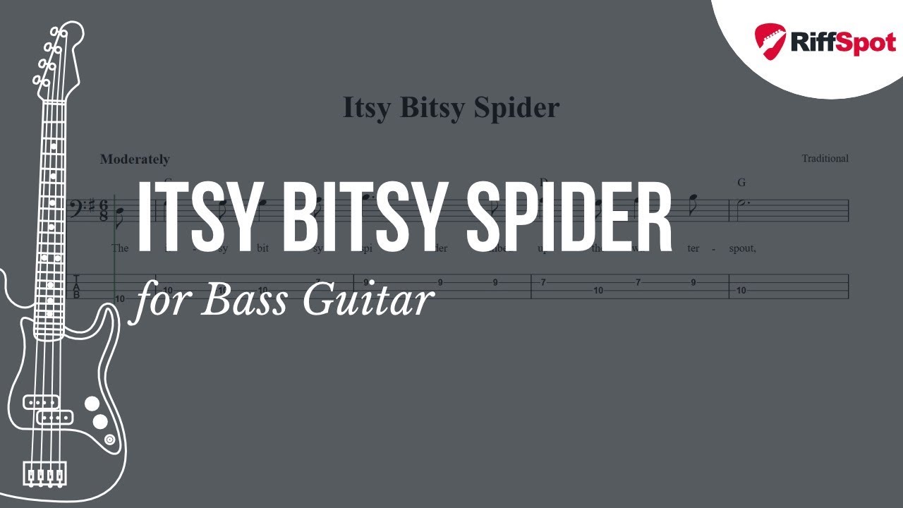 Itsy Bitsy Spider: Bass Guitar Tab and Sheet Music