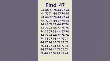 can you find 47 in 5 seconds? #wordpuzzlegame #game #mathematics #mindbendingquiz #puzzle6 5