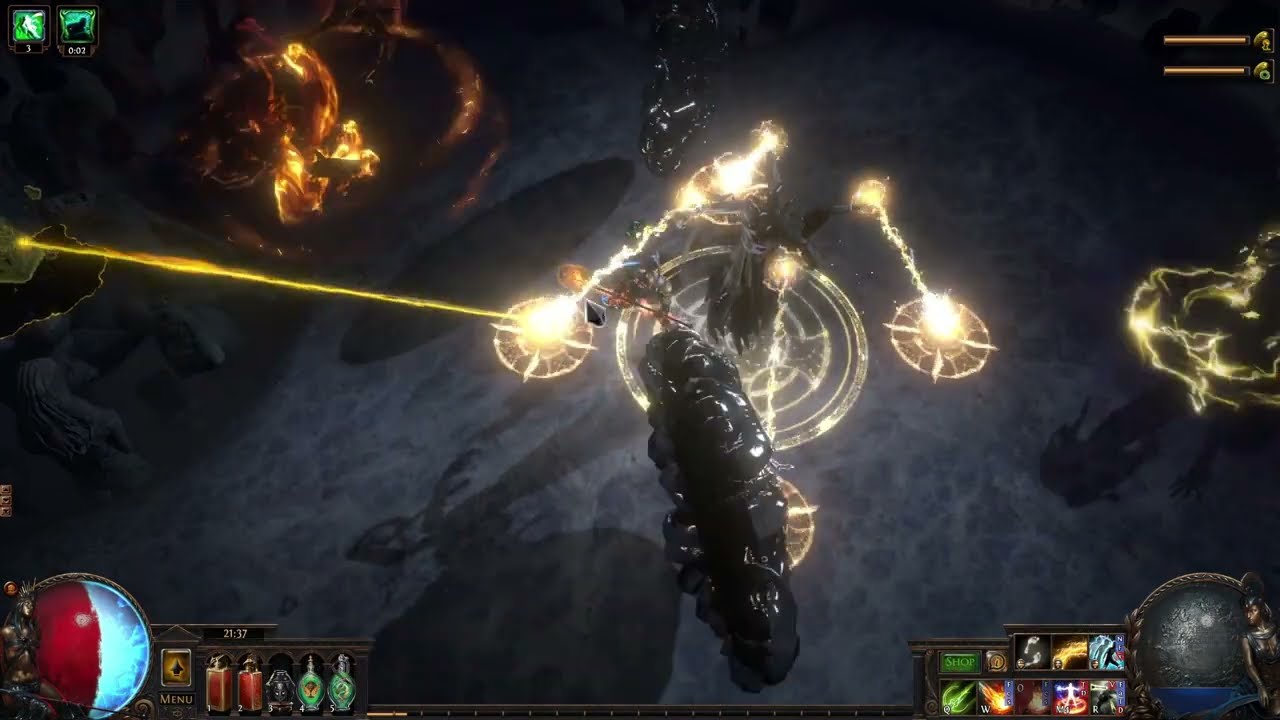 Vaal Fireball Tornade-bro Build/Interaction Showcase [PoE 3.19 LoKSC]