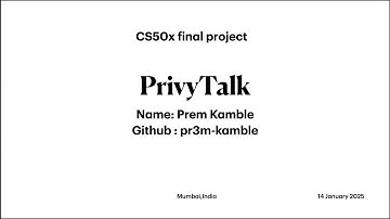 PrivyTalk - Final Project For CS50x