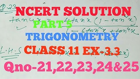 Ncert Class 11 Ch-3 Ex-3.3 Solution|Trigonometric functions|ncert solution(CBSE)Class 11||
