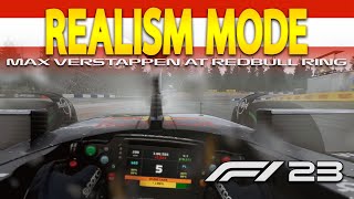 F1 23 Realism Mode | Max Verstappen Austrian Grand Prix | 100% Race + Cockpit + No HUD