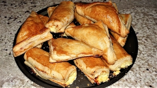 Receta de los Pastelitos de Jamon y Queso de hojaldre paso a paso