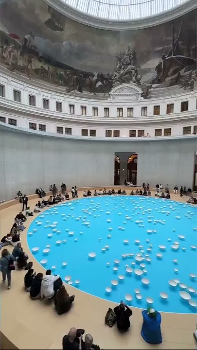 porcelain plate inside 18 meter pool filled with water create random sound symphony