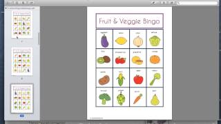Video Product Preview for Fruit & Veggie Bingo screenshot 3