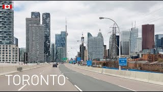 Driving in CANADA  Toronto Downtown QEW | 4K drive