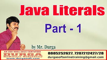Java 11 tutorials | Java  Literals Part - 1| by Durga Sir