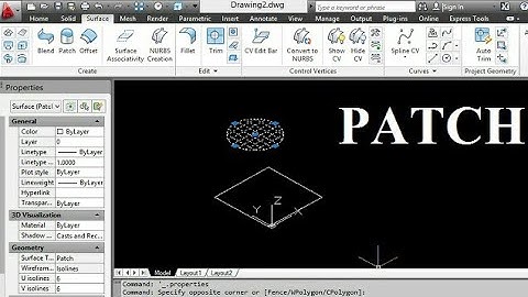 #Surface patch command in AutoCAD 3D#surface patch command filled area in surface patch command#