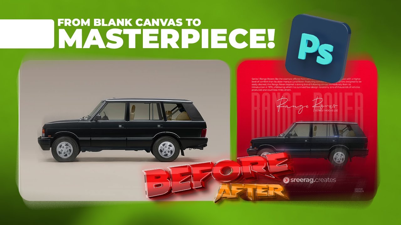Epic Range Rover Poster Design 🔥 | Photoshop Timelapse Masterpiece ...