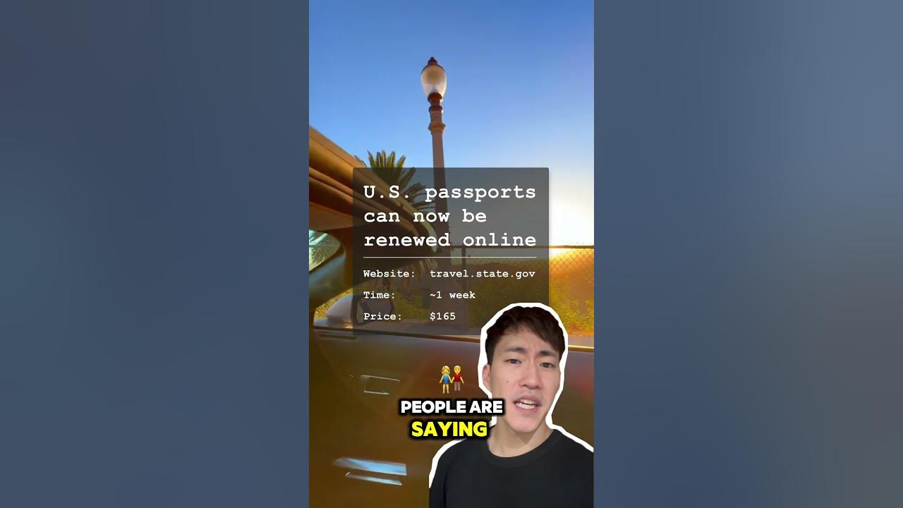 U s passports can now be renewed online youtube