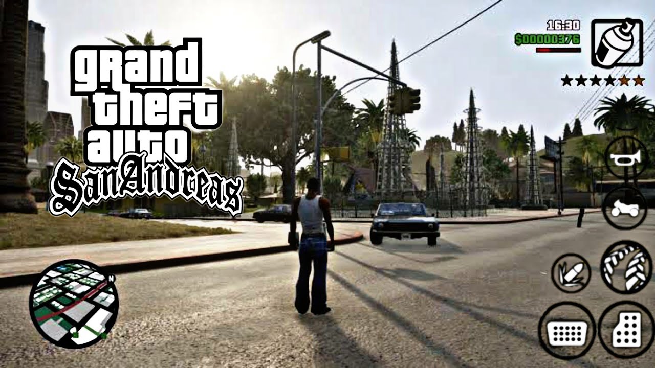 GTA SAN ANDREAS MÓD GTA V PARA ANDROID! GRÁFICOS EM HD 