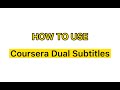 Coursera Dual Subtitles - Subtitle Translator chrome extension