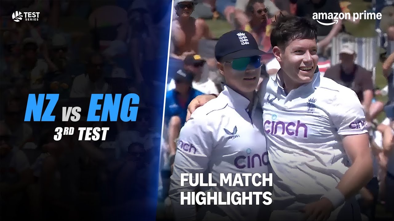 NZ vs ENG 3rd Test - Full Match Cricket Highlights | Prime Video India ...
