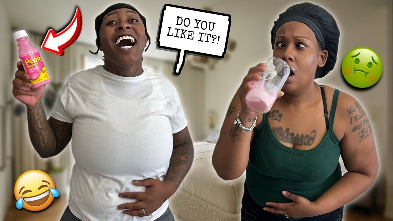 Replacing My Wife SMOOTHIE With PEPTO BISMOL To See Her Reaction