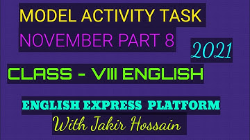 Class viii English Model activity task November Part 8
