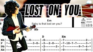 Video thumbnail of "Lost on you - Laura Pergolizzi LP Fingerstyle Ukulele tutorial with TABS"