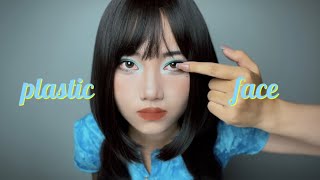 1 minute Asmr | My face is plastic(100% tingles| fast and ADHD friendly)