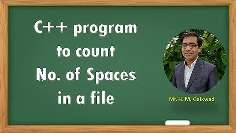 C++ program to count No. of Spaces in a file