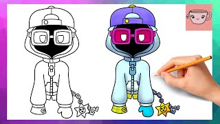 How To Draw Shade from Brawl Stars | Easy Drawing Tutorial screenshot 2