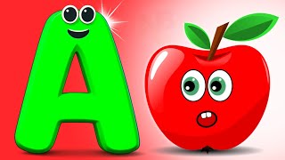 The ABC Phonics Song with Apple Alphabet A to Z Toddler Learning Songs Nursery Rhymes