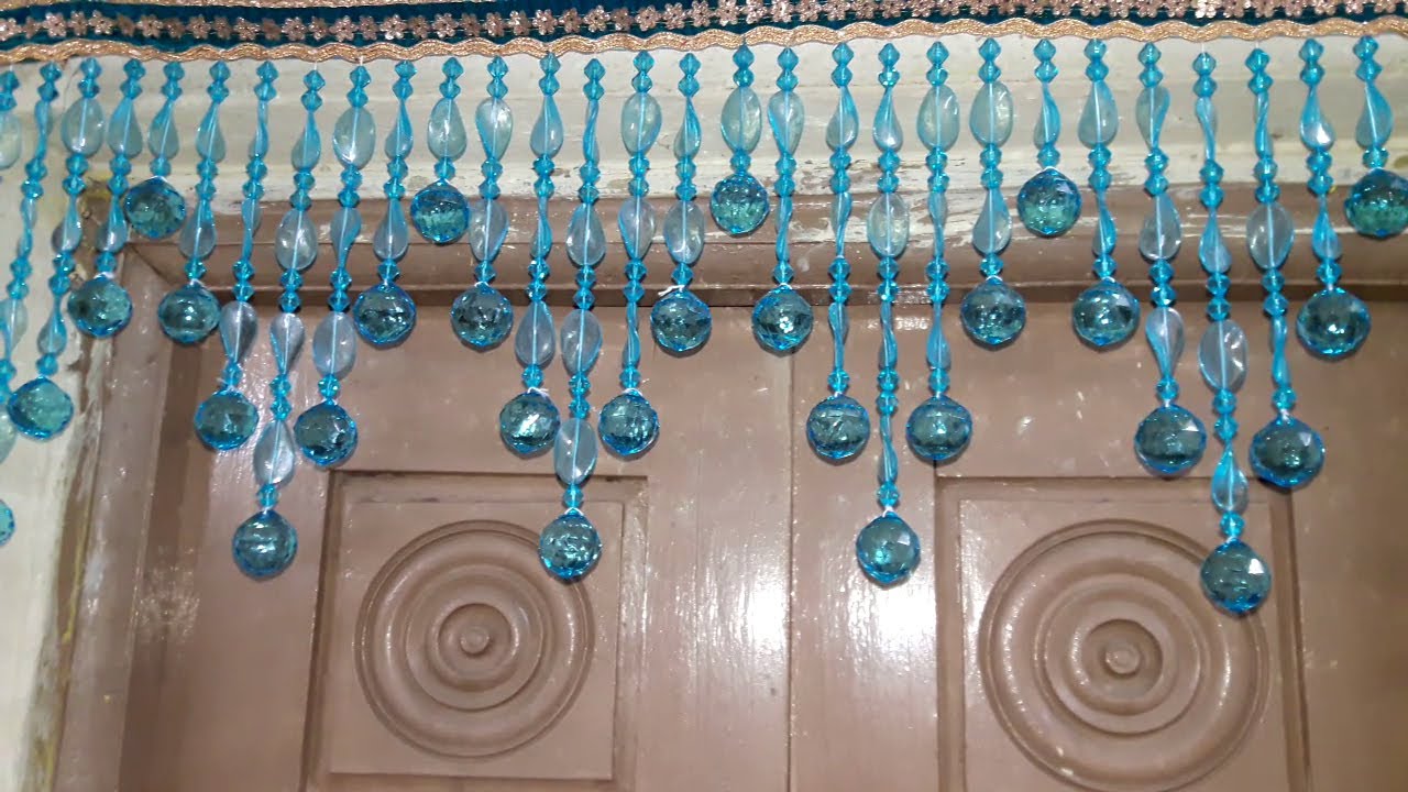 Crystal Beads Toran Beads Toran Making at Home For Christmas Decorations YouTube