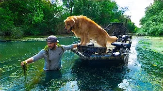 Exploring Unreachable Grass Lakes For MONSTER Fish!! (SPICY JELLYBEANS)