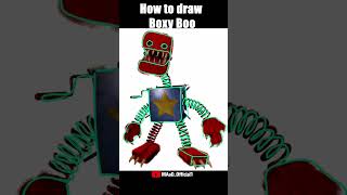 how to draw Boxy Boo from Poppy Playtime chapter 5 #art #MAaDedits #drawing  #viral