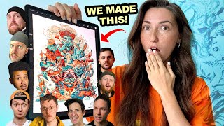 10 Art YouTubers Make a Secret Artwork!