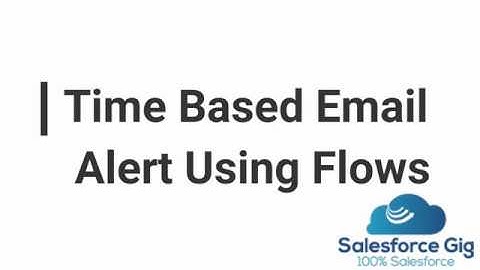 Time-based email alert using Salesforce flows