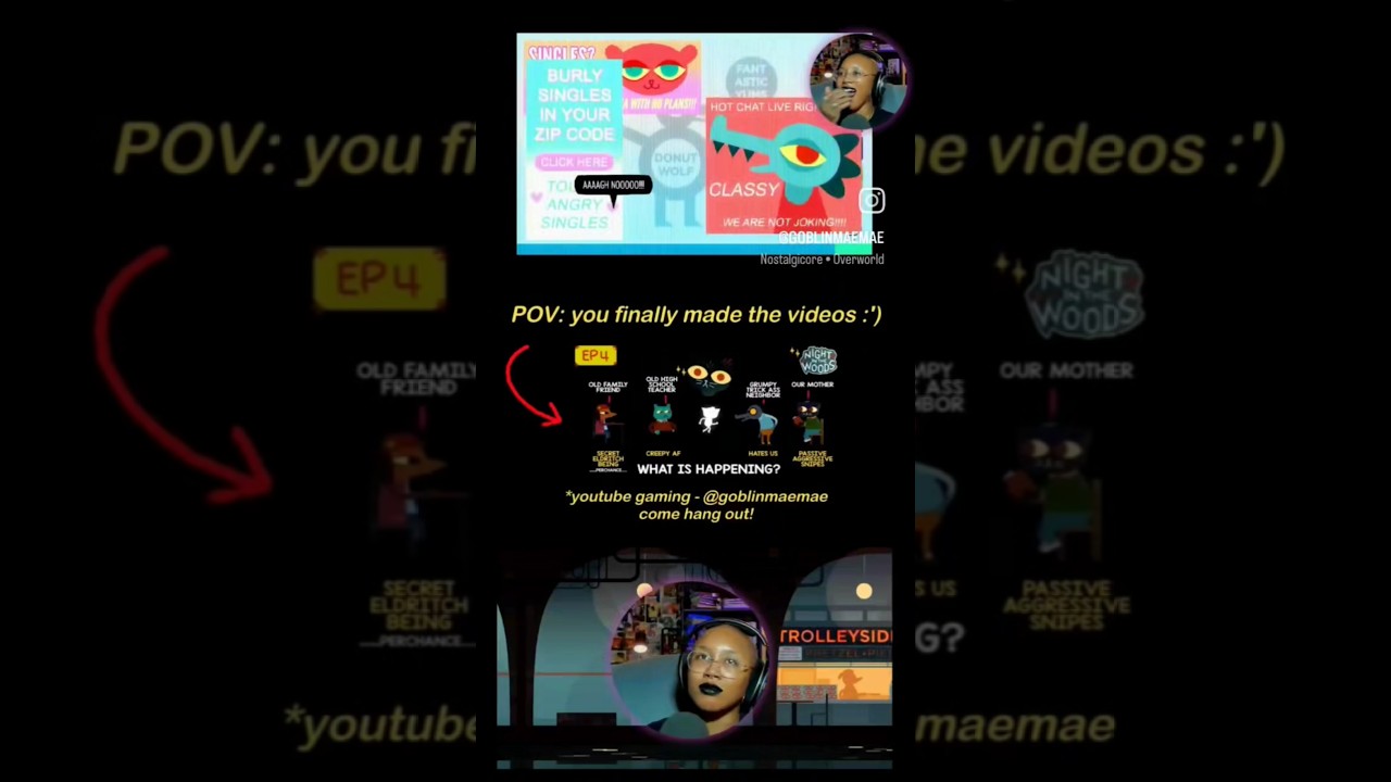 I DID IT 😭🦷⭐️ Nobody spoil this game for me (○_○)🔪...#whimsygoth #gamingchannel #nightinthewoods