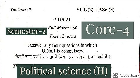 UG semester 2 political science core-4 previous year question