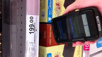 magic! Wireless Mobile Barcode Scanner MS50 scan barcode on goods shelf.