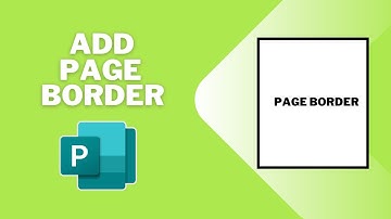 How to Add Page Border in Publisher Document