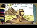 رسم أبو الهول والأهرامات للأطفال بأسهل طريقة خطوة بخطوة ، تعليم الرسم للأطفال-How to Draw the Sphinx