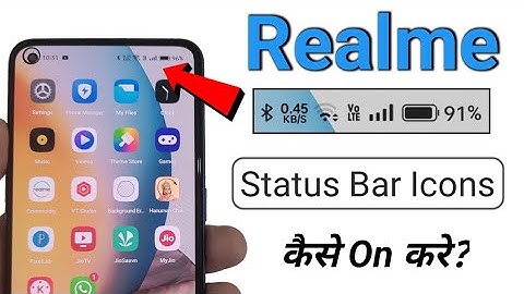 How to enable status bar icons in realme 2023 | apps notification not showing in status bar