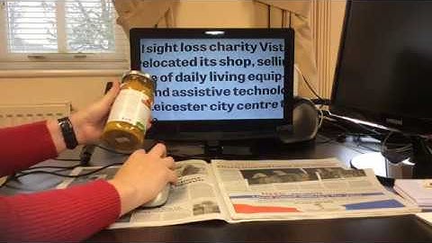 Low Vision Aid Text Magnifier Works Automatically On UK and European TV