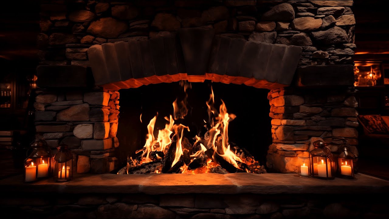 Cozy Autumn Fireplace 4K with Crackling Logs in a Relaxing Atmosphere ...