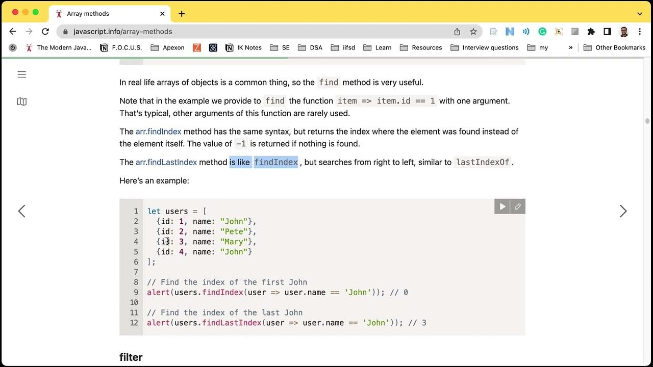 Javascript Class 13 Array methods 3 - YouTube