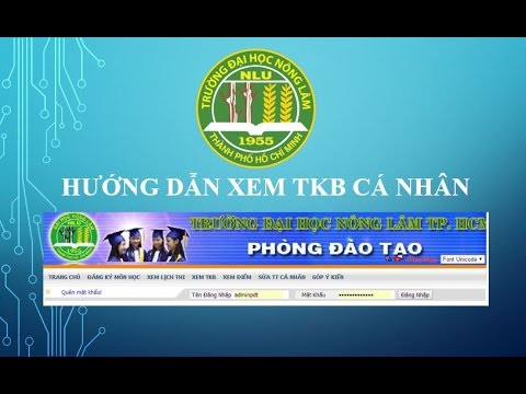 Hướng dẫn xem thời khóa biểu cá nhân Tân Sinh Viên - youtube