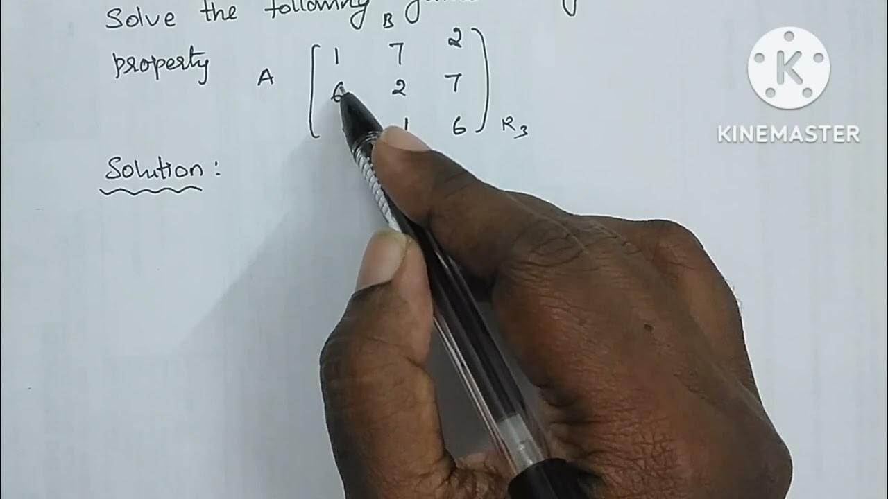 Dominance/Game theory/problem/Mixed strategy/Dominance property/Value of the game/Thanga