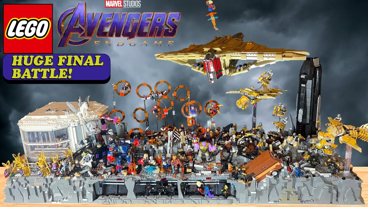 Я построил ОГРОМНУЮ самодельную модель финальной битвы из Lego по мотивам «Мстителей: Финал»!!