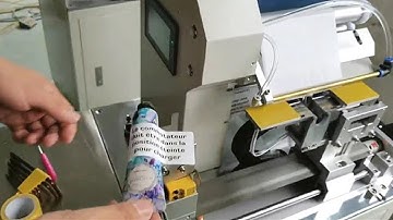 tubes flag labels sticker applicator semi automatic folding labeller equipment