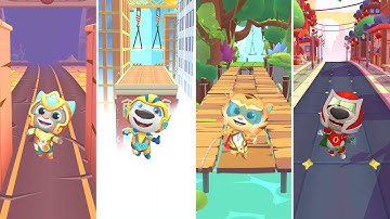 Talking Tom Hero Dash: Talking Tom,Talking Hank,Talking Ginger,Talking Ben (Android/iOS) Gameplay